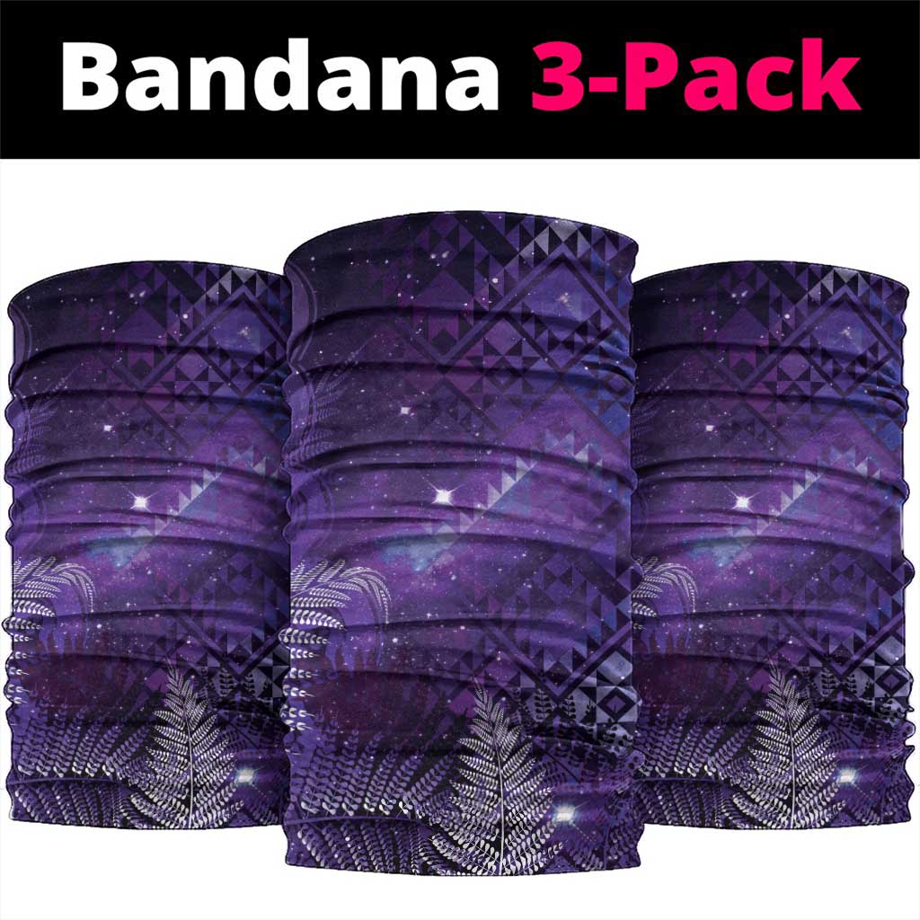 Aotearoa Taniko Matariki Neck Gaiter Cosmic Violet LT7 package One Size: 25*50cm Purple - Polynesian Pride