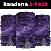Aotearoa Taniko Matariki Neck Gaiter Cosmic Violet LT7 package One Size: 25*50cm Purple - Polynesian Pride