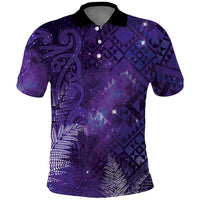Aotearoa Taniko Matariki Polo Shirt Cosmic Violet