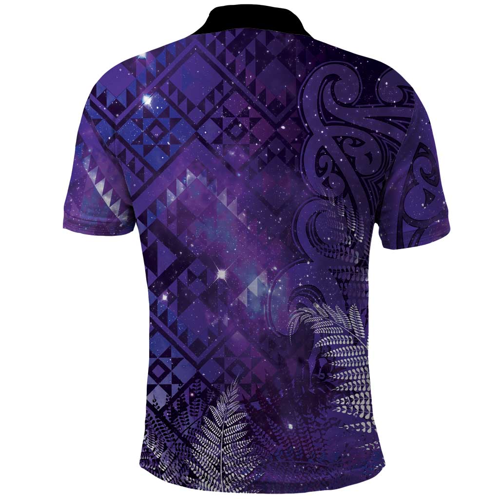 Aotearoa Taniko Matariki Polo Shirt Cosmic Violet