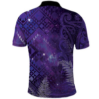 Aotearoa Taniko Matariki Polo Shirt Cosmic Violet