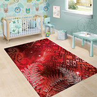 Aotearoa Taniko Matariki Area Rug Cosmic Red LT7 - Polynesian Pride