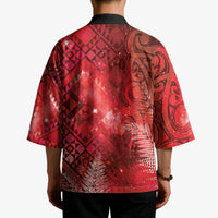 Aotearoa Taniko Matariki Kimono Cosmic Red LT7 - Polynesian Pride