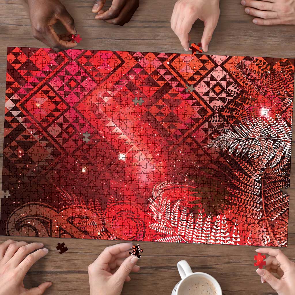 Aotearoa Taniko Matariki Puzzle Cosmic Red