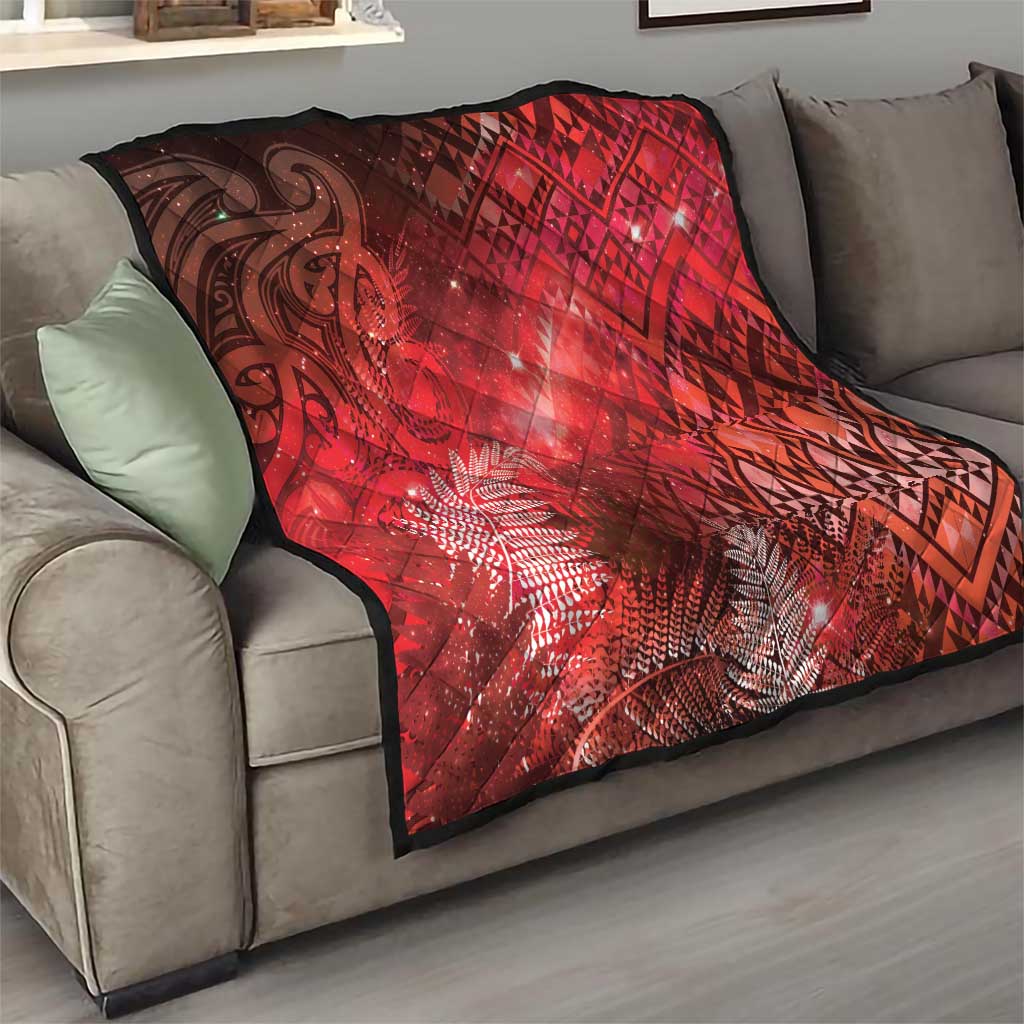 Aotearoa Taniko Matariki Quilt Cosmic Red LT7 - Polynesian Pride