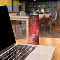 Aotearoa Taniko Matariki Skinny Tumbler Cosmic Red LT7 - Polynesian Pride
