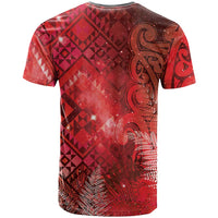 Aotearoa Taniko Matariki T Shirt Cosmic Red