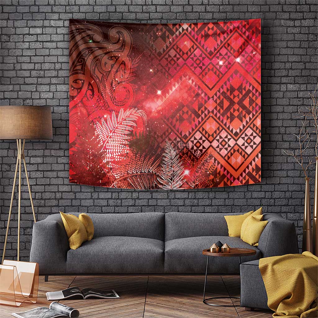 Aotearoa Taniko Matariki Tapestry Cosmic Red