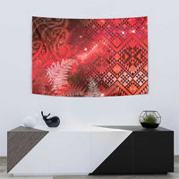Aotearoa Taniko Matariki Tapestry Cosmic Red