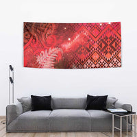 Aotearoa Taniko Matariki Tapestry Cosmic Red