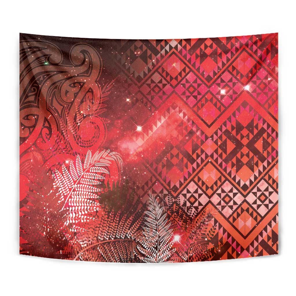 Aotearoa Taniko Matariki Tapestry Cosmic Red