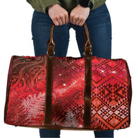Aotearoa Taniko Matariki Travel Bag Cosmic Red
