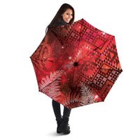 Aotearoa Taniko Matariki Umbrella Cosmic Red LT7 - Polynesian Pride