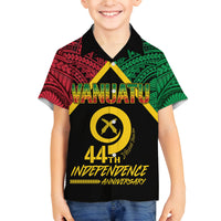 Vanuatu 44th Independence Anniversary Family Matching Tank Maxi Dress and Hawaiian Shirt