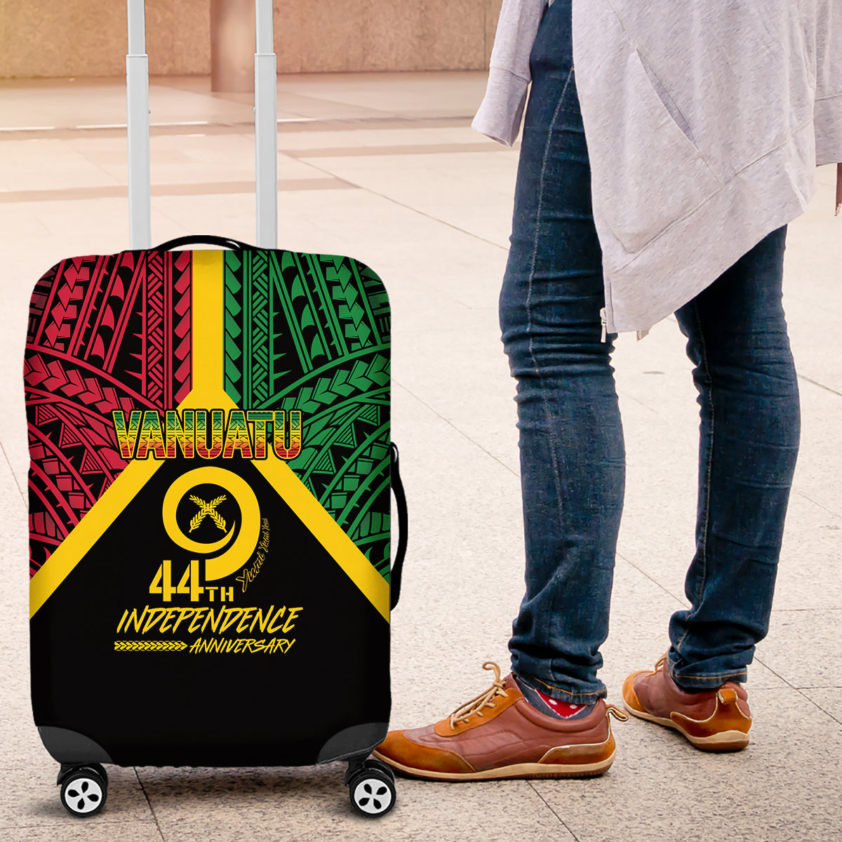 Vanuatu 44th Independence Anniversary Luggage Cover LT7 Colorful - Polynesian Pride
