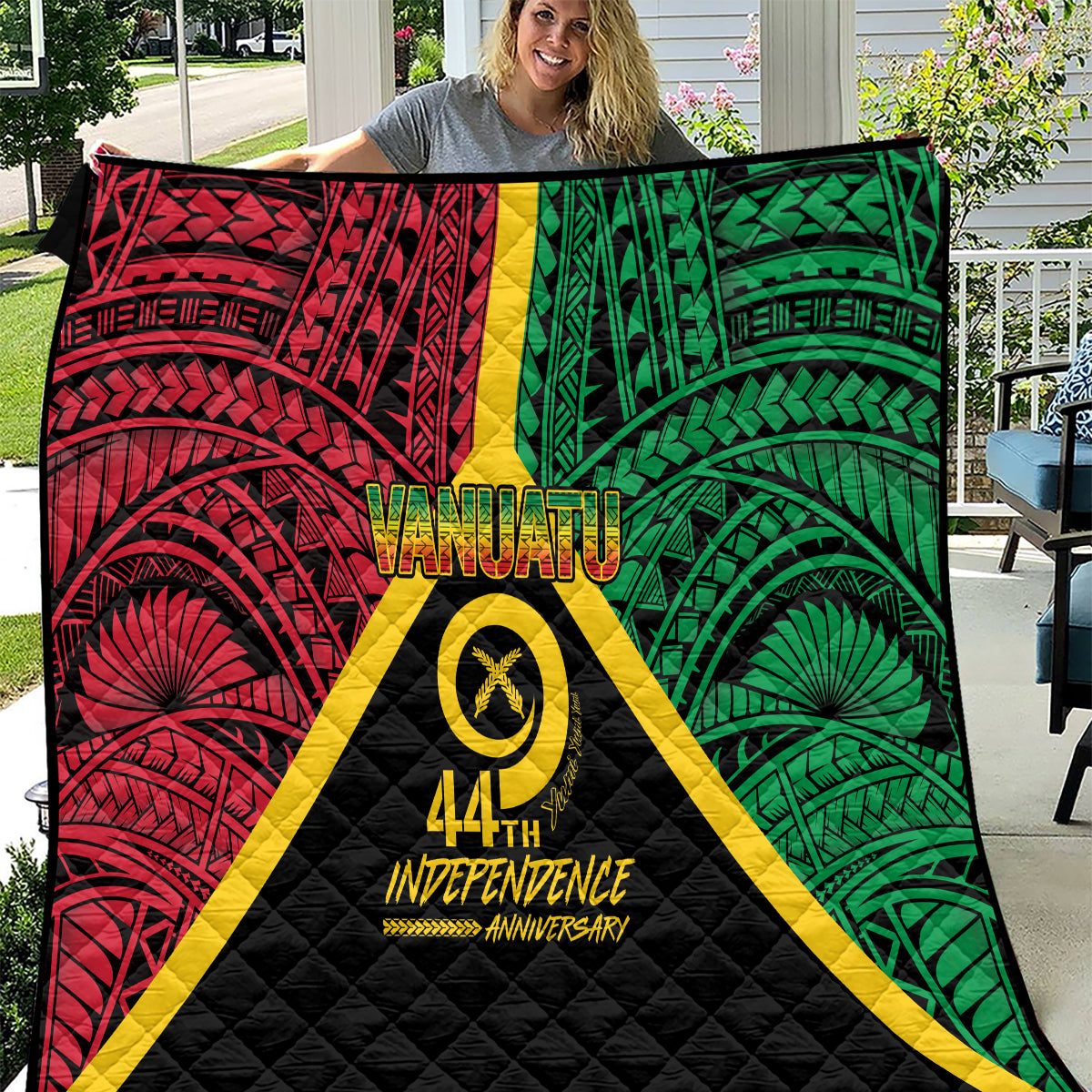 Vanuatu 44th Independence Anniversary Quilt LT7 Colorful - Polynesian Pride