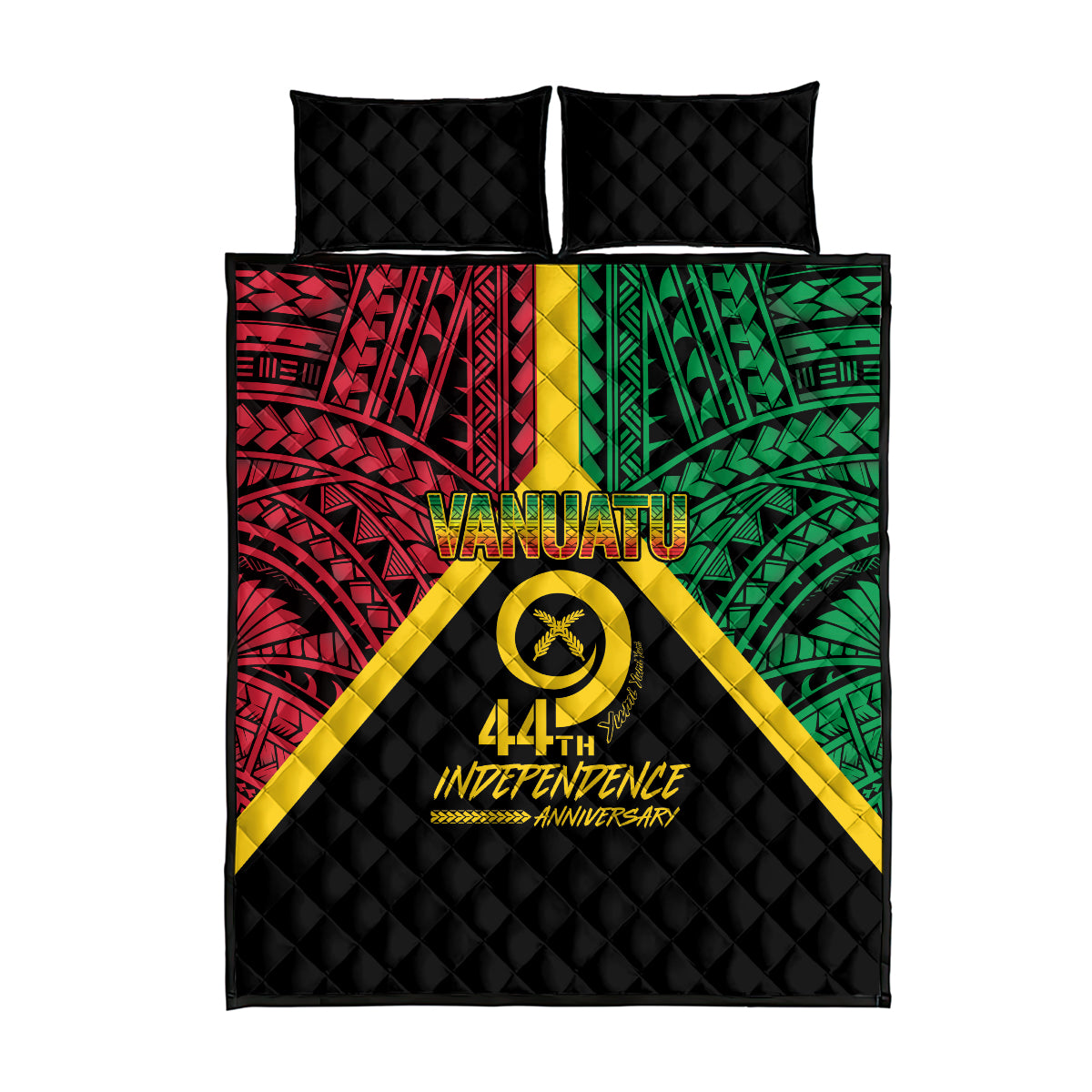 Vanuatu 44th Independence Anniversary Quilt Bed Set
