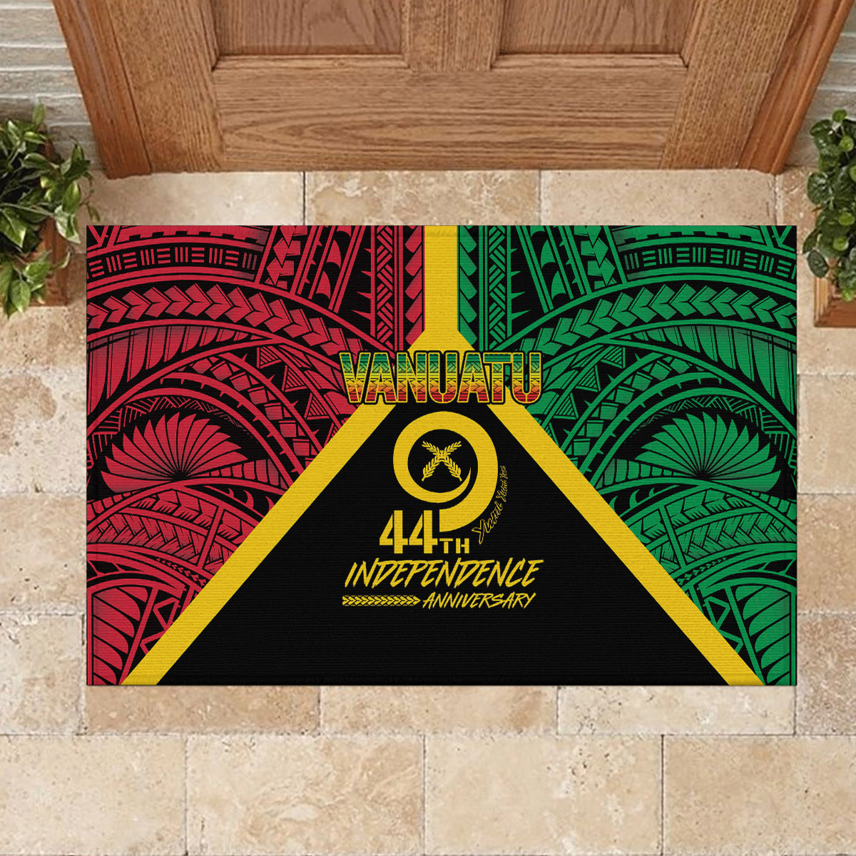 Vanuatu 44th Independence Anniversary Rubber Doormat