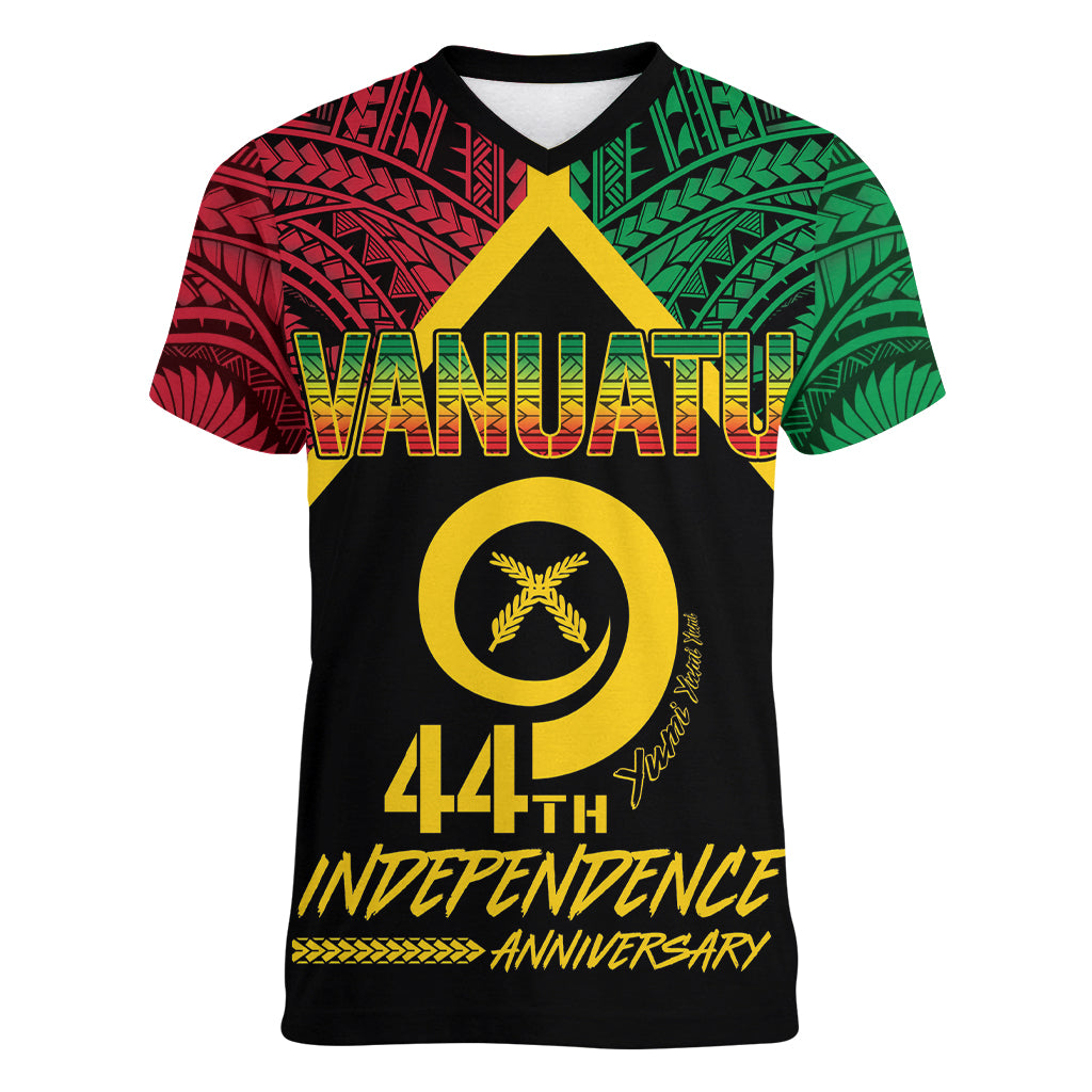 Vanuatu 44th Independence Anniversary Women V-Neck T-Shirt