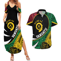 Vanuatu Independence Day Yumi 44 Couples Matching Summer Maxi Dress and Hawaiian Shirt