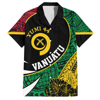Vanuatu Independence Day Yumi 44 Family Matching Off The Shoulder Long Sleeve Dress and Hawaiian Shirt