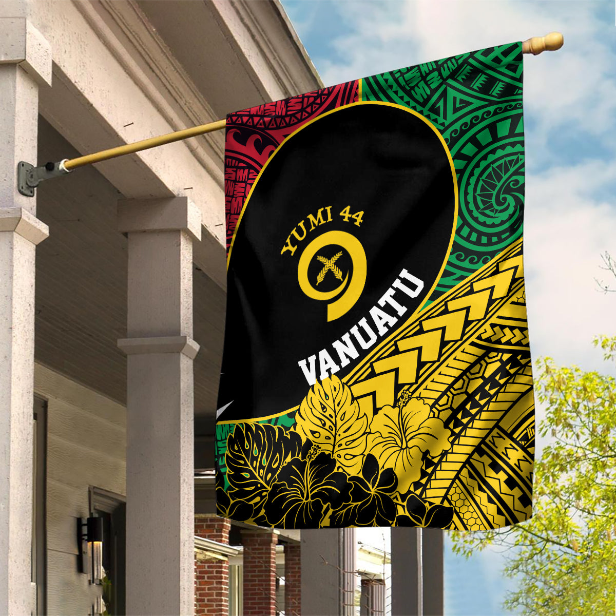 Vanuatu Independence Day Yumi 44 Garden Flag
