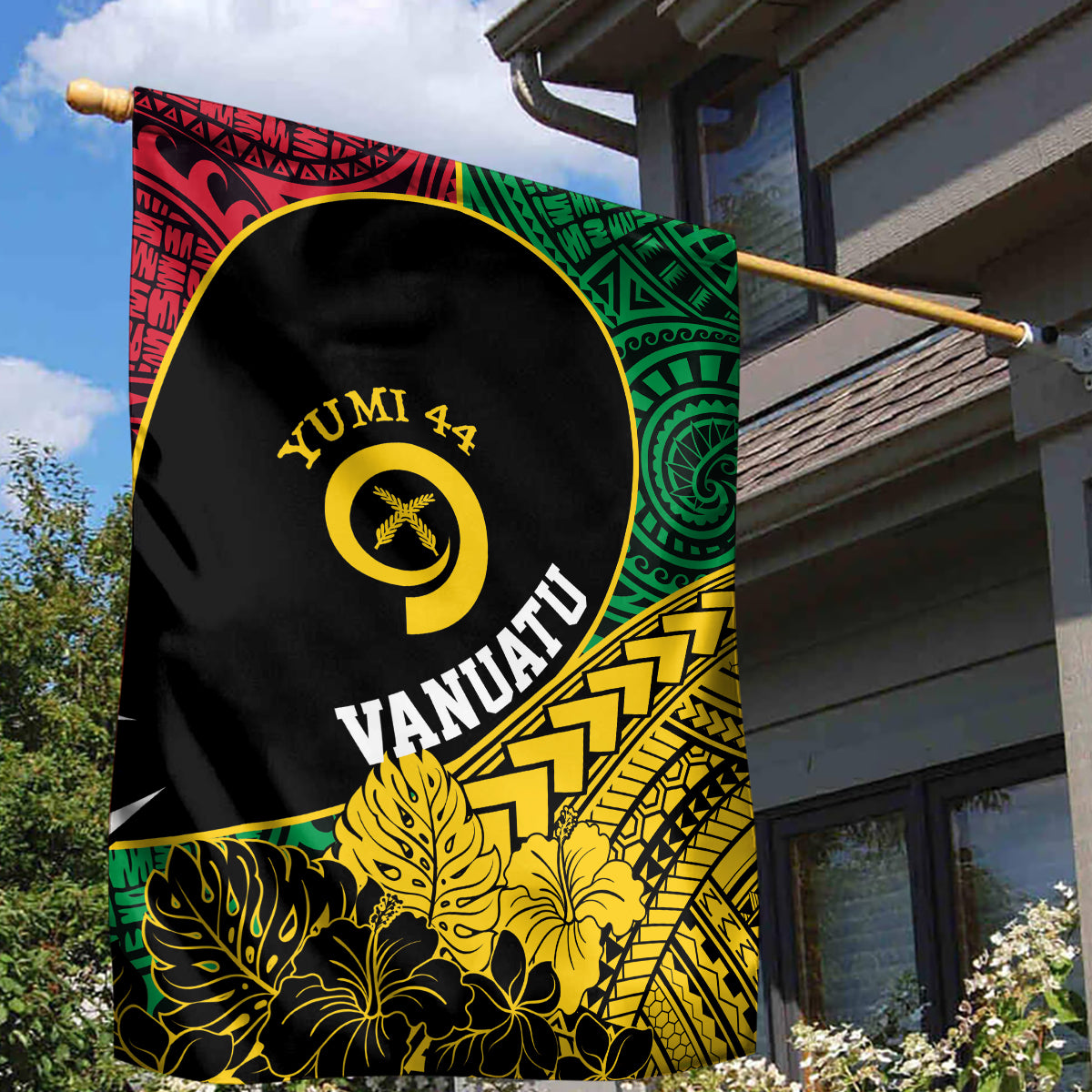 Vanuatu Independence Day Yumi 44 Garden Flag