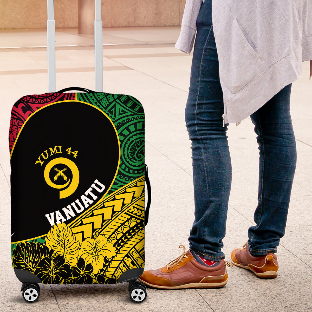 Vanuatu Independence Day Yumi 44 Luggage Cover LT7 Colorful - Polynesian Pride