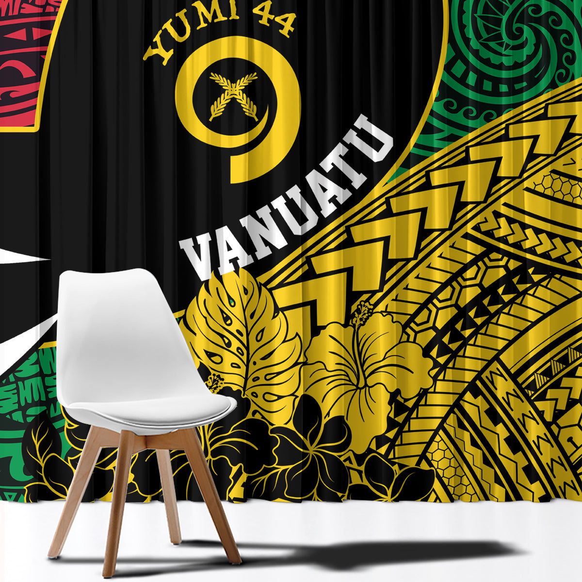 Vanuatu Independence Day Yumi 44 Window Curtain