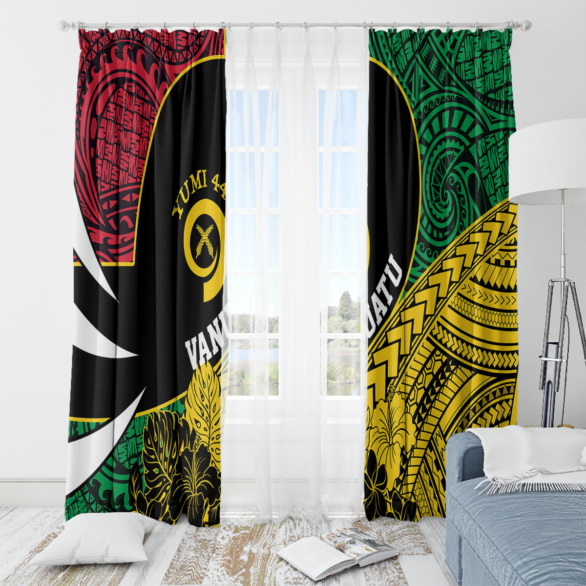 Vanuatu Independence Day Yumi 44 Window Curtain
