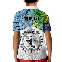 Malampa Fiji Day Kid Polo Shirt Gradient Style