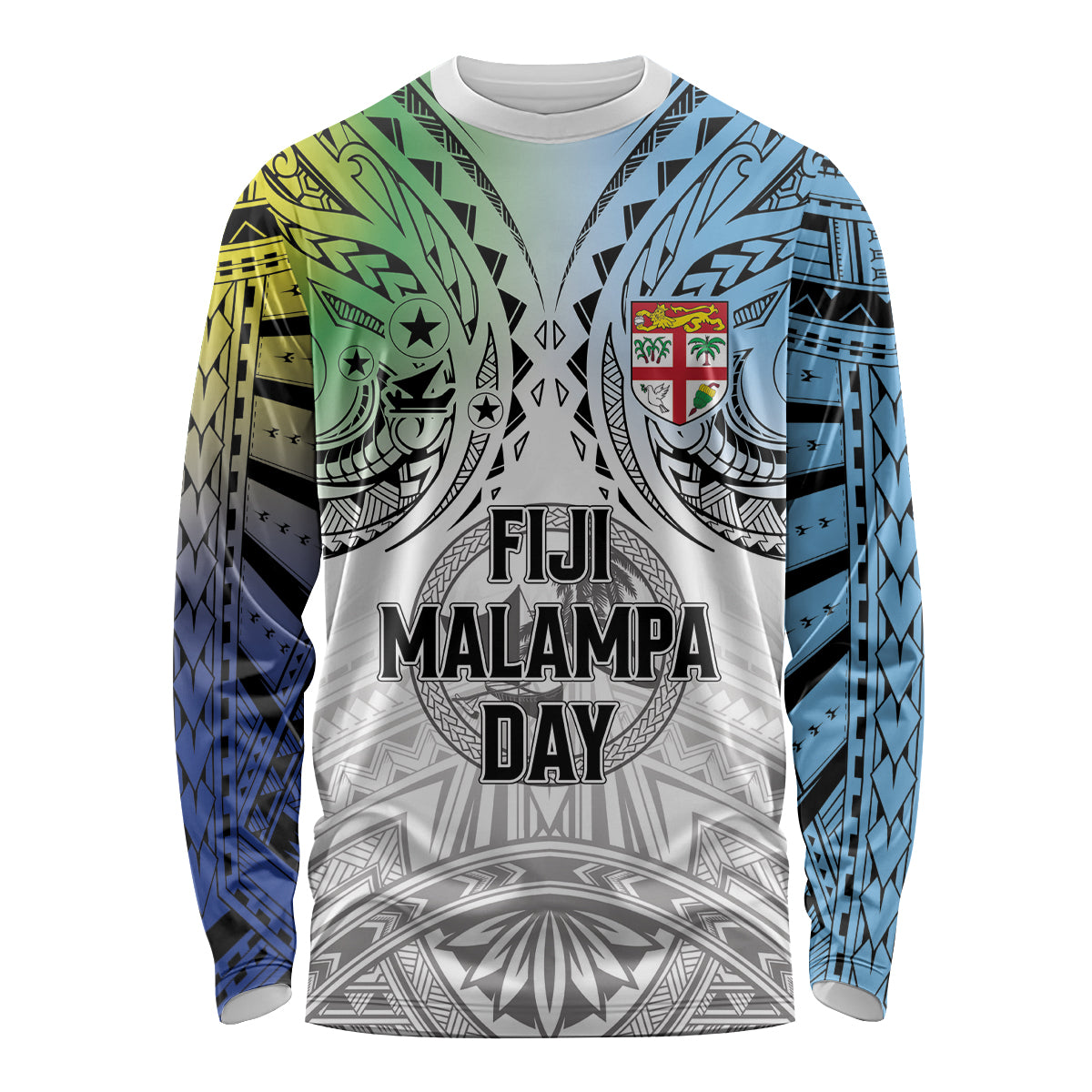 Malampa Fiji Day Long Sleeve Shirt Gradient Style