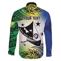 Malampa Day Family Matching Long Sleeve Bodycon Dress and Hawaiian Shirt Emblem Gradient Style LT7 - Polynesian Pride