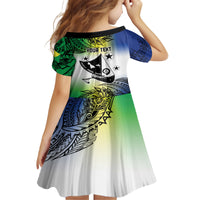 Malampa Day Kid Short Sleeve Dress Emblem Gradient Style