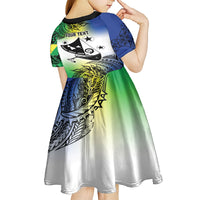 Malampa Day Kid Short Sleeve Dress Emblem Gradient Style