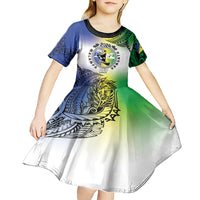 Malampa Day Kid Short Sleeve Dress Emblem Gradient Style