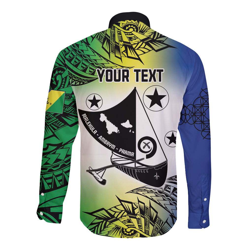 Malampa Day Long Sleeve Button Shirt Emblem Gradient Style