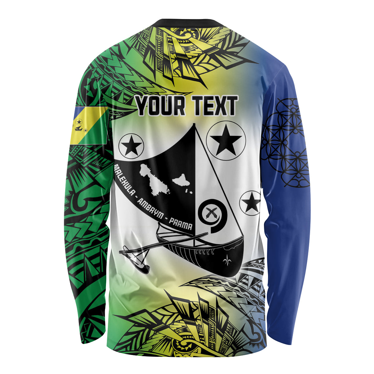 Malampa Day Long Sleeve Shirt Emblem Gradient Style LT7 - Polynesian Pride