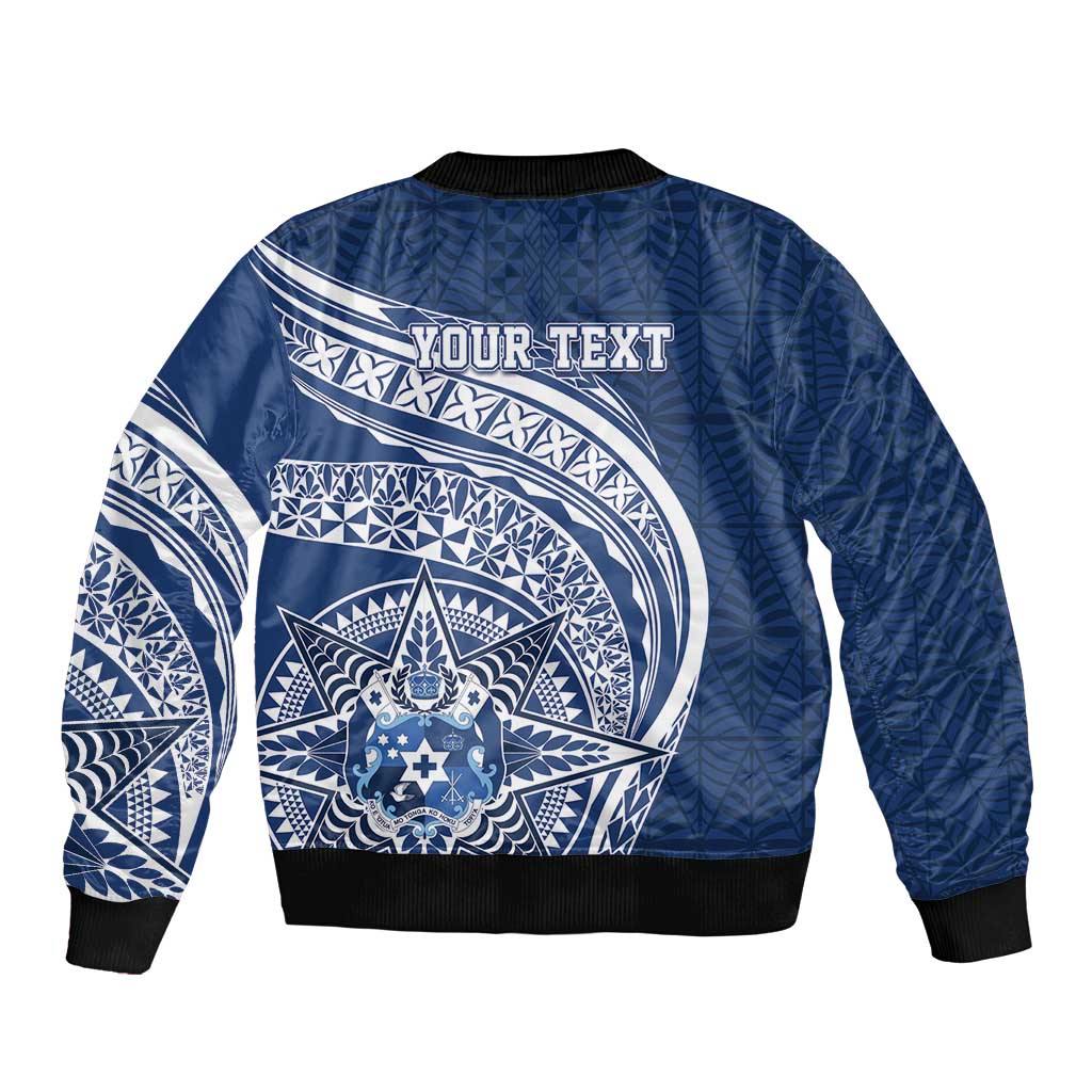 Tonga Queen Salote College Personalized Bomber Jacket Ngatu Tokelaufeletoa Motifs