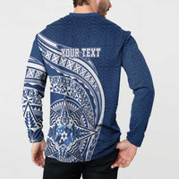 Tonga Queen Salote College Personalized Button Sweatshirt Ngatu Tokelaufeletoa Motifs