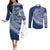 Tonga Queen Salote College Personalized Couples Matching Off The Shoulder Long Sleeve Dress and Long Sleeve Button Shirt Ngatu Tokelaufeletoa Motifs