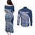 Tonga Queen Salote College Personalized Couples Matching Puletasi and Long Sleeve Button Shirt Ngatu Tokelaufeletoa Motifs