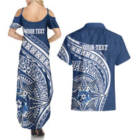 Tonga Queen Salote College Personalized Couples Matching Summer Maxi Dress and Hawaiian Shirt Ngatu Tokelaufeletoa Motifs