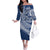 Tonga Queen Salote College Personalized Family Matching Off The Shoulder Long Sleeve Dress and Hawaiian Shirt Ngatu Tokelaufeletoa Motifs