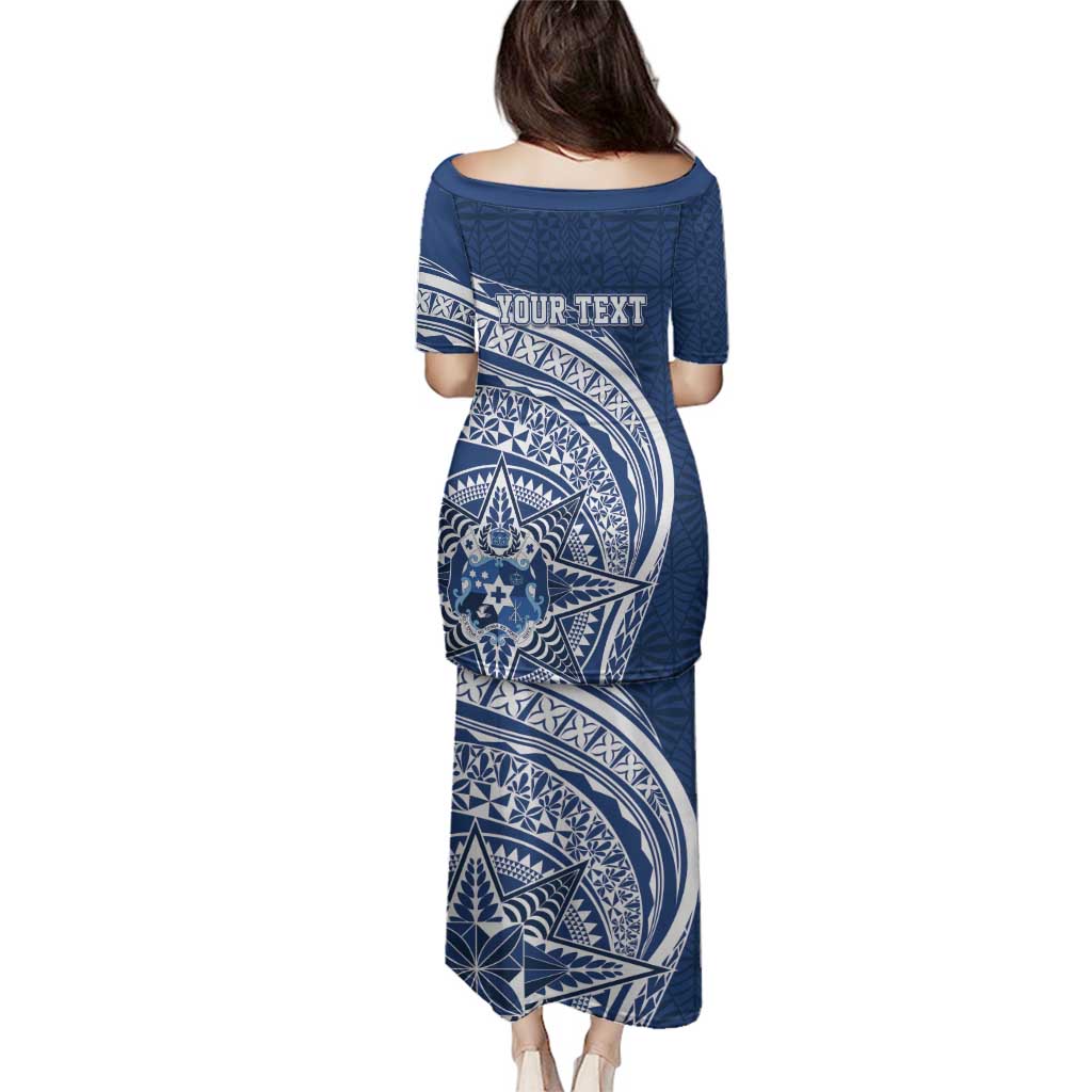 Tonga Queen Salote College Personalized Family Matching Puletasi and Hawaiian Shirt Ngatu Tokelaufeletoa Motifs