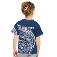 Tonga Queen Salote College Personalized Kid T Shirt Ngatu Tokelaufeletoa Motifs