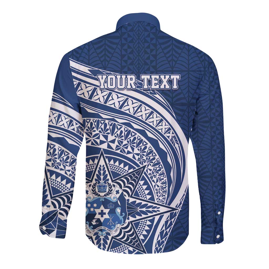 Tonga Queen Salote College Personalized Long Sleeve Button Shirt Ngatu Tokelaufeletoa Motifs