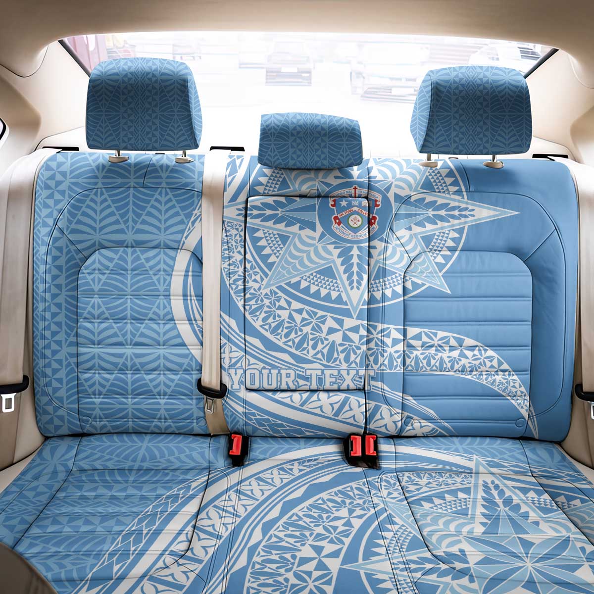 Tonga Apifo'ou Kolisi Personalized Back Car Seat Cover Ngatu Tokelaufeletoa Motifs