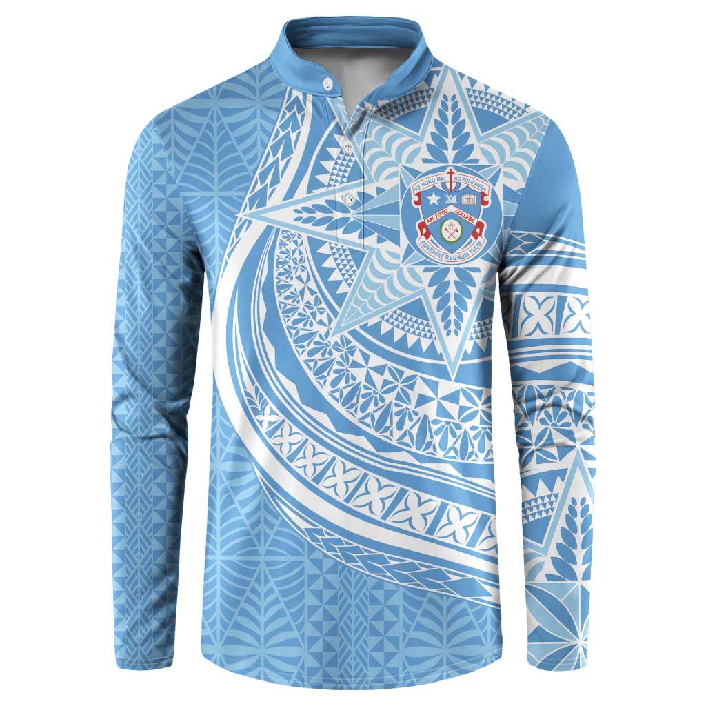 Tonga Apifo'ou Kolisi Personalized Button Sweatshirt Ngatu Tokelaufeletoa Motifs