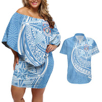 Tonga Apifo'ou Kolisi Personalized Couples Matching Off Shoulder Short Dress and Hawaiian Shirt Ngatu Tokelaufeletoa Motifs